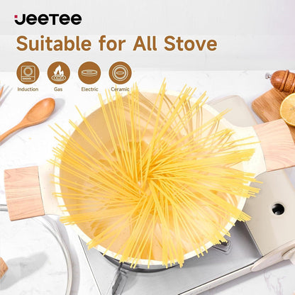 JEETEE 15-tlg. Antihaft-Granit Topf Pfannen-Set Induktion Beige