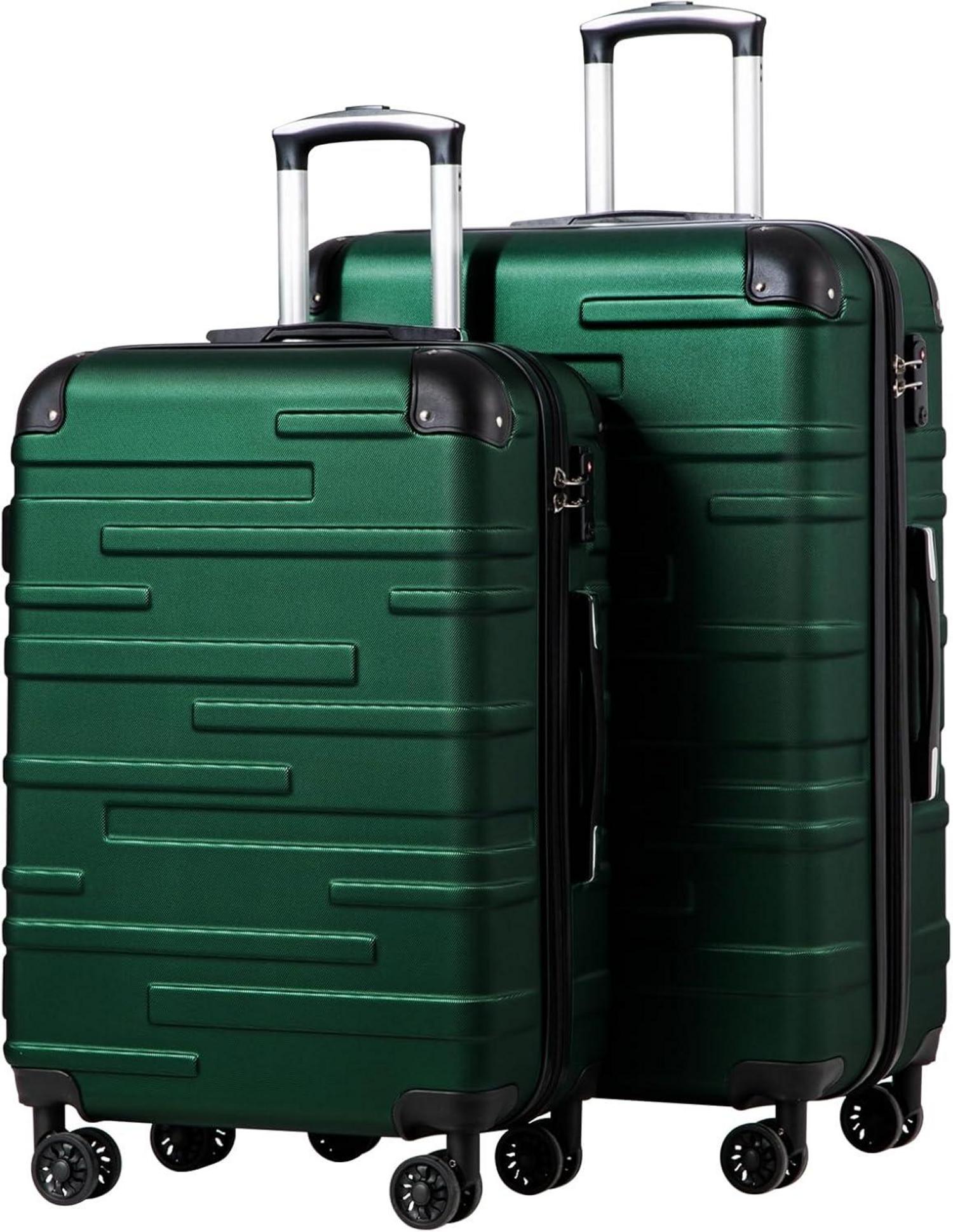Hartschalen-Koffer Rollkoffer Set 2-tlg Erweiterbar TSA Schloss 4