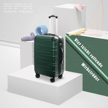 COOLIFE Hartschalen-Koffer Set 2tlg ABS Rollkoffer