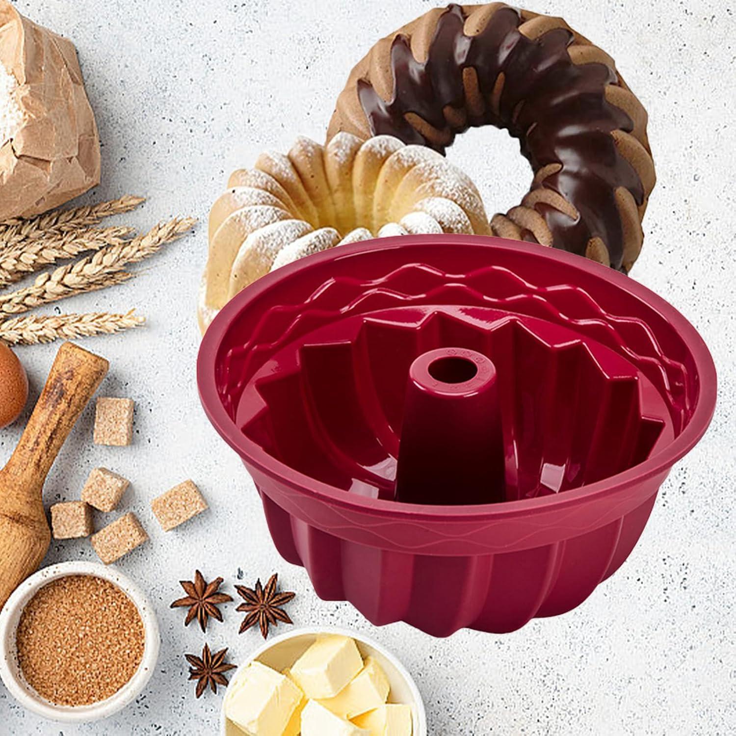 Silikon Gugelhupfform Antihaft Ø 23cm Backform Kuchen Gelatine Brot