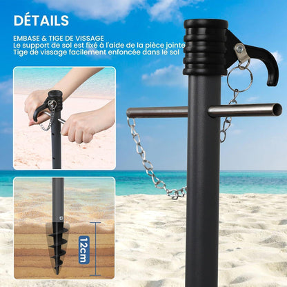 Günstiger Sonnenschirm 180cm Strand Strandschirm Balkon