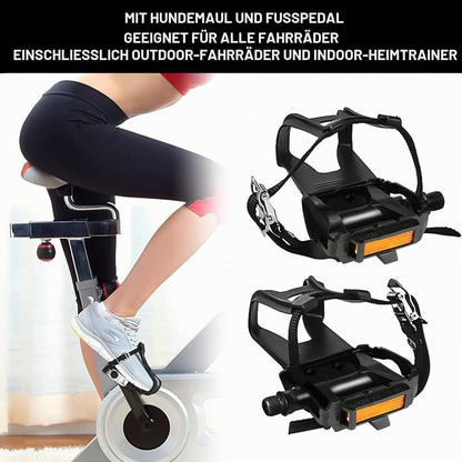 Fahrradpedale mit Clips & Riemen – MTB Pedale für Radfahren
