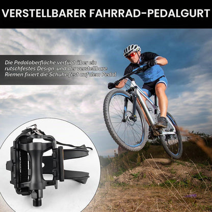 Fahrradpedale mit Clips & Riemen – MTB Pedale für Radfahren