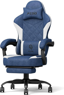Ergonomischer Gaming Stuhl mit Fußstütze und Hightech-Gewebe