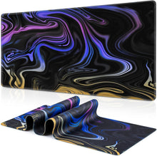 Gaming Mauspad XXL 900x400mm Fluid Art groß Vernähte Kanten