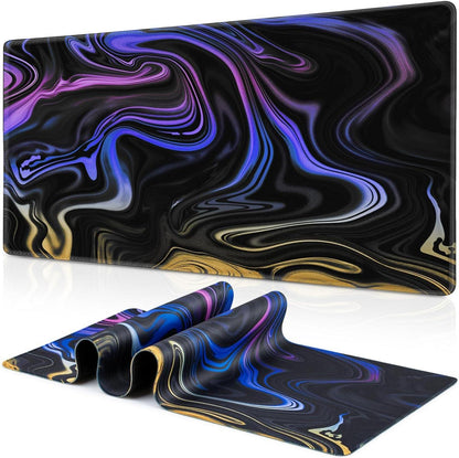 Gaming Mauspad XXL 900x400mm Fluid Art groß Vernähte Kanten
