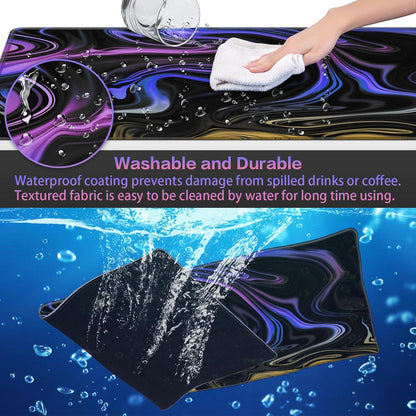 XXL Gaming Mauspad 900x400mm, wasserdicht, Anti-Rutsch, Blau-Lila
