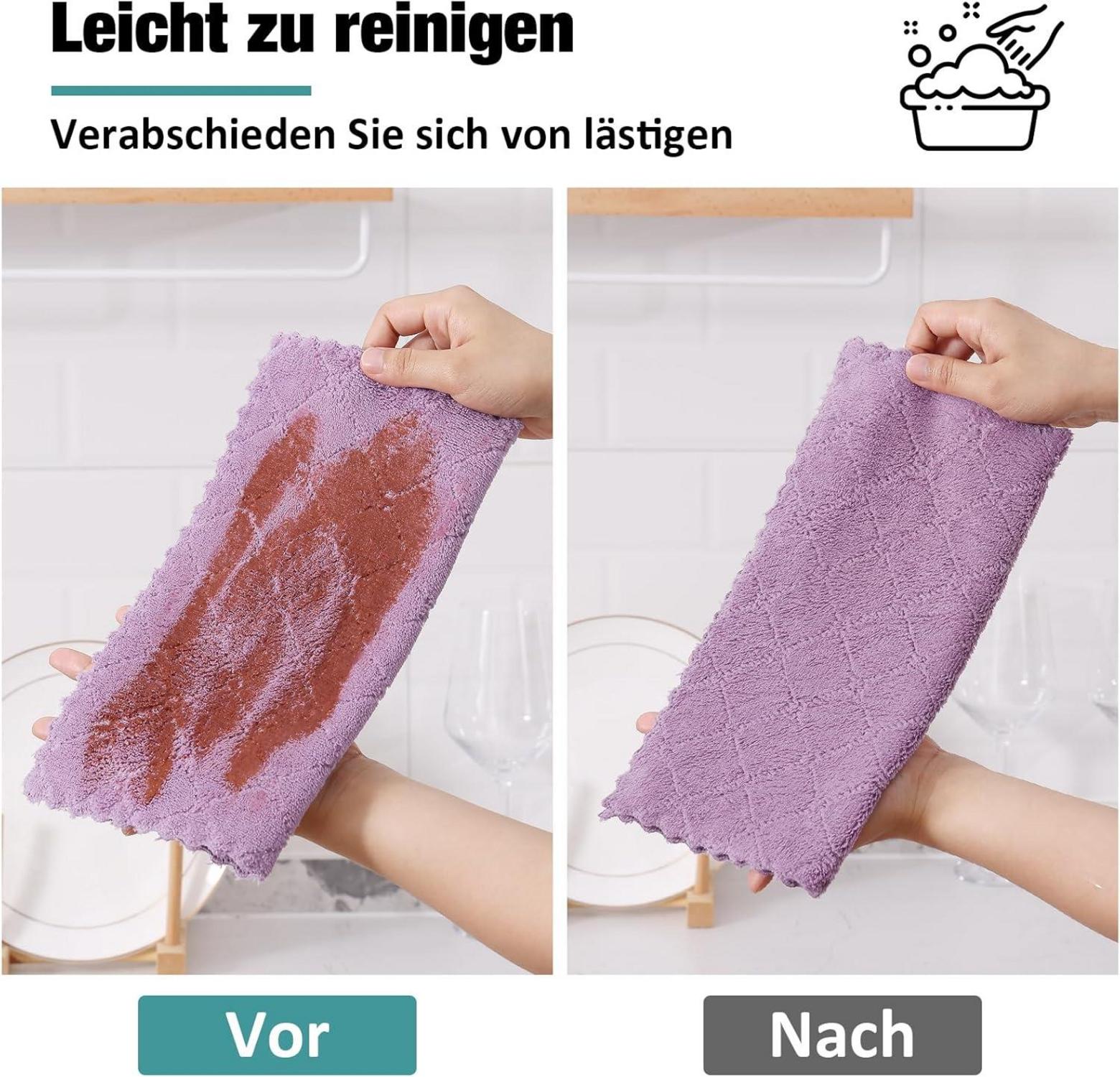 Reinigungstücher Mikrofasertücher Saugfähig Waschbar Putzlappen