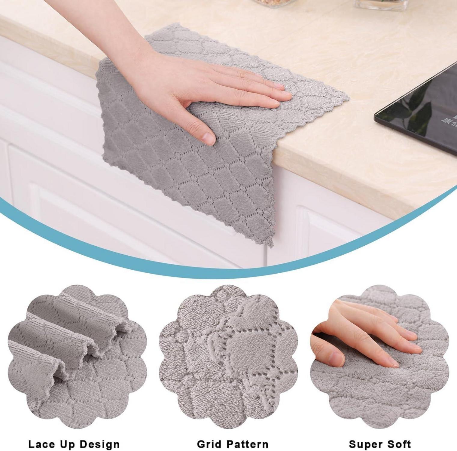 Moosfor Mikrofasertücher 6er-Pack, 30x30cm, Grau