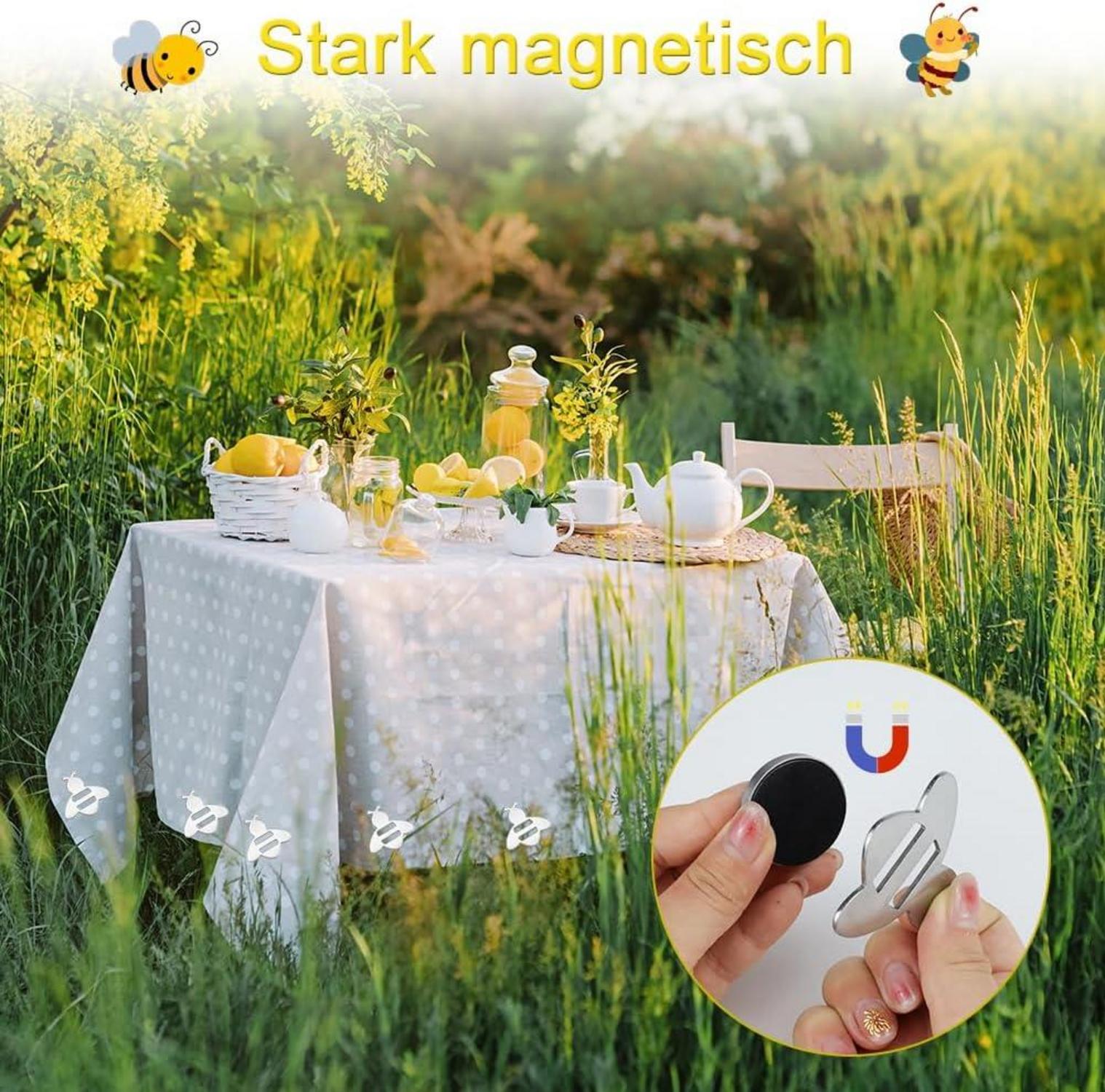 Tischdeckenbeschwerer Magnetisch Edelstahl 8er Set für Outdoor