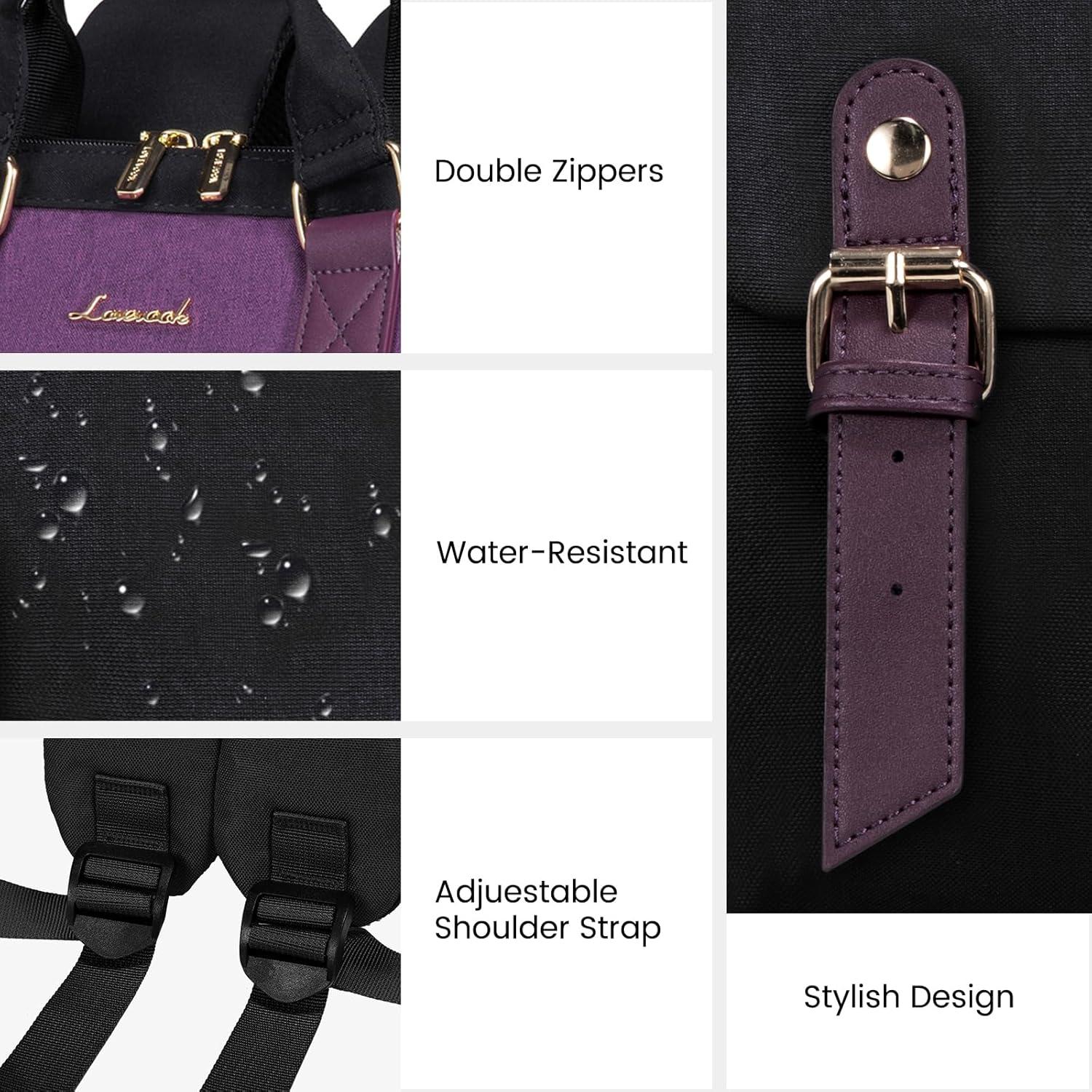 LOVEVOOK Rucksack Damen Klein Wasserdicht Stylischer Cityrucksack Mini 2-in-1 Backpack Women Frauen