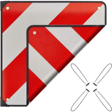 Reflektierende Warntafel Aluminium 50x50cm für Fahrradträger