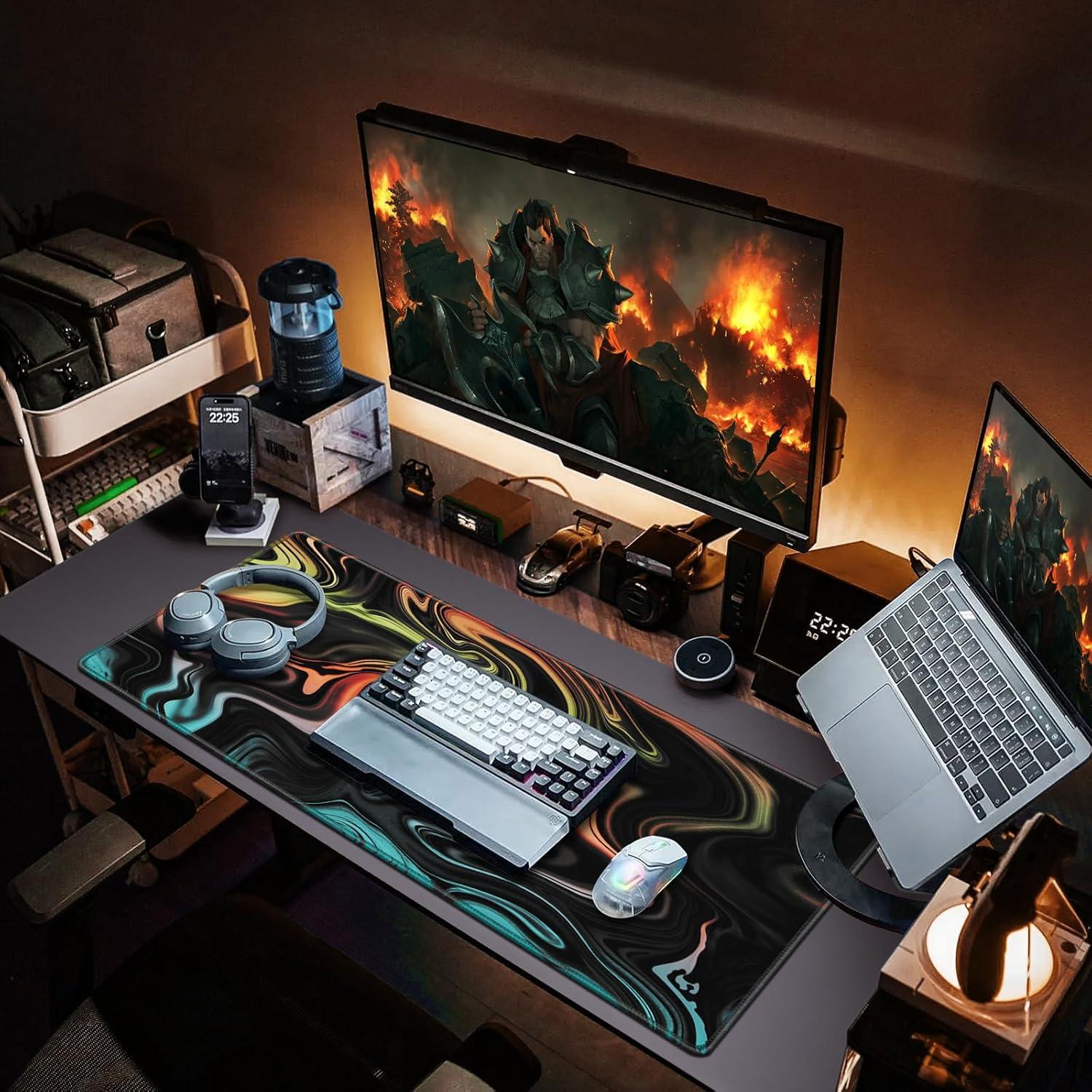 XXL Gaming Mauspad 900x400mm - Wasserdicht, Anti-Rutsch, Kunst Design