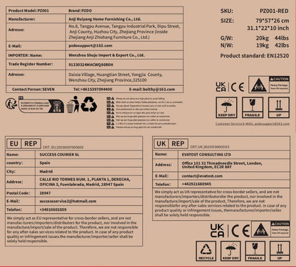 Gamer Stuhl Rot Ergonomisch mit Fußstütze Lordosenstütze