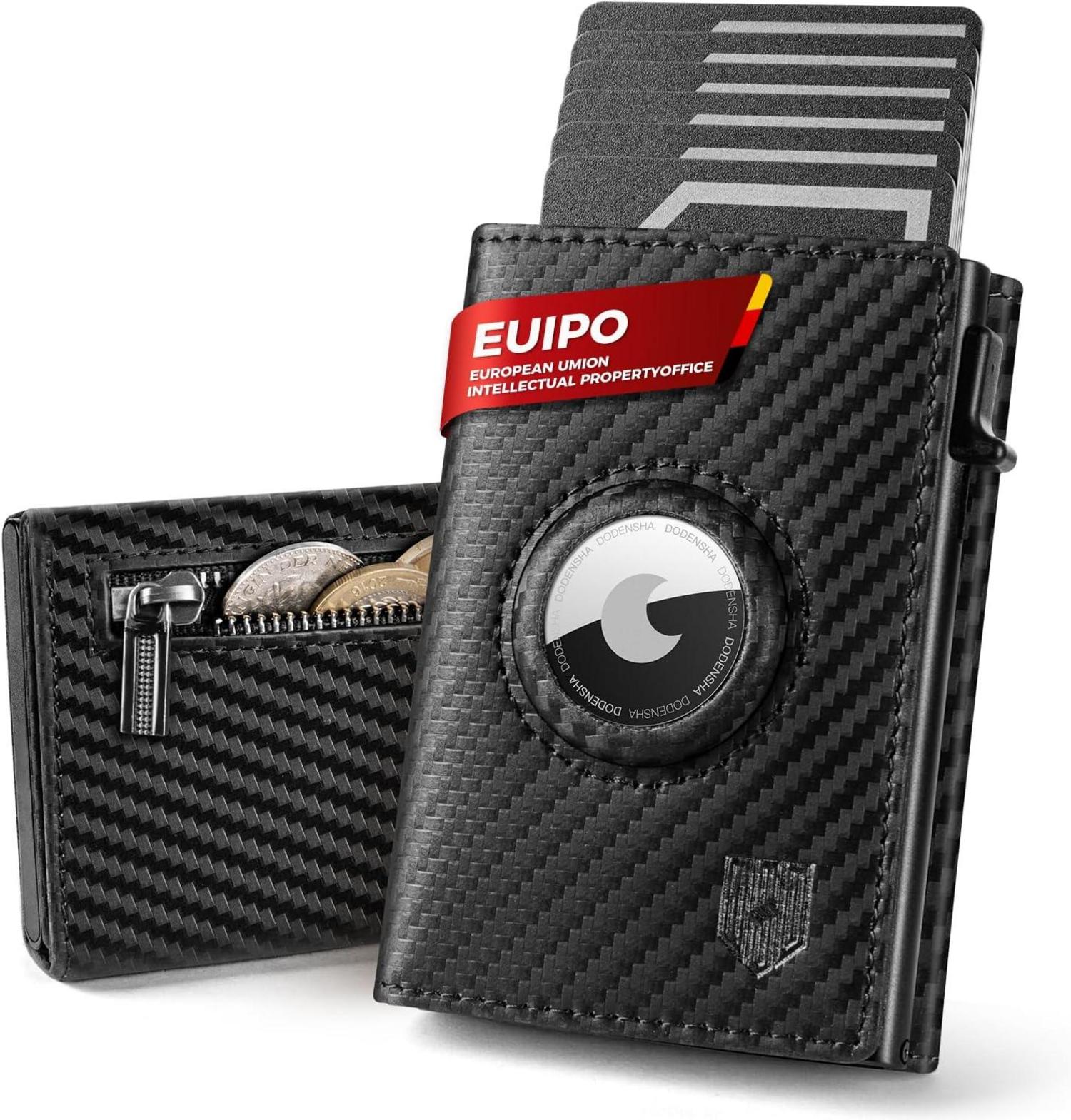 RFID Geldbörse Herren Kartenetui mit Münzfach Airtag Wallet