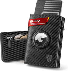 RFID Geldbörse Herren Kartenetui mit Münzfach Airtag Wallet