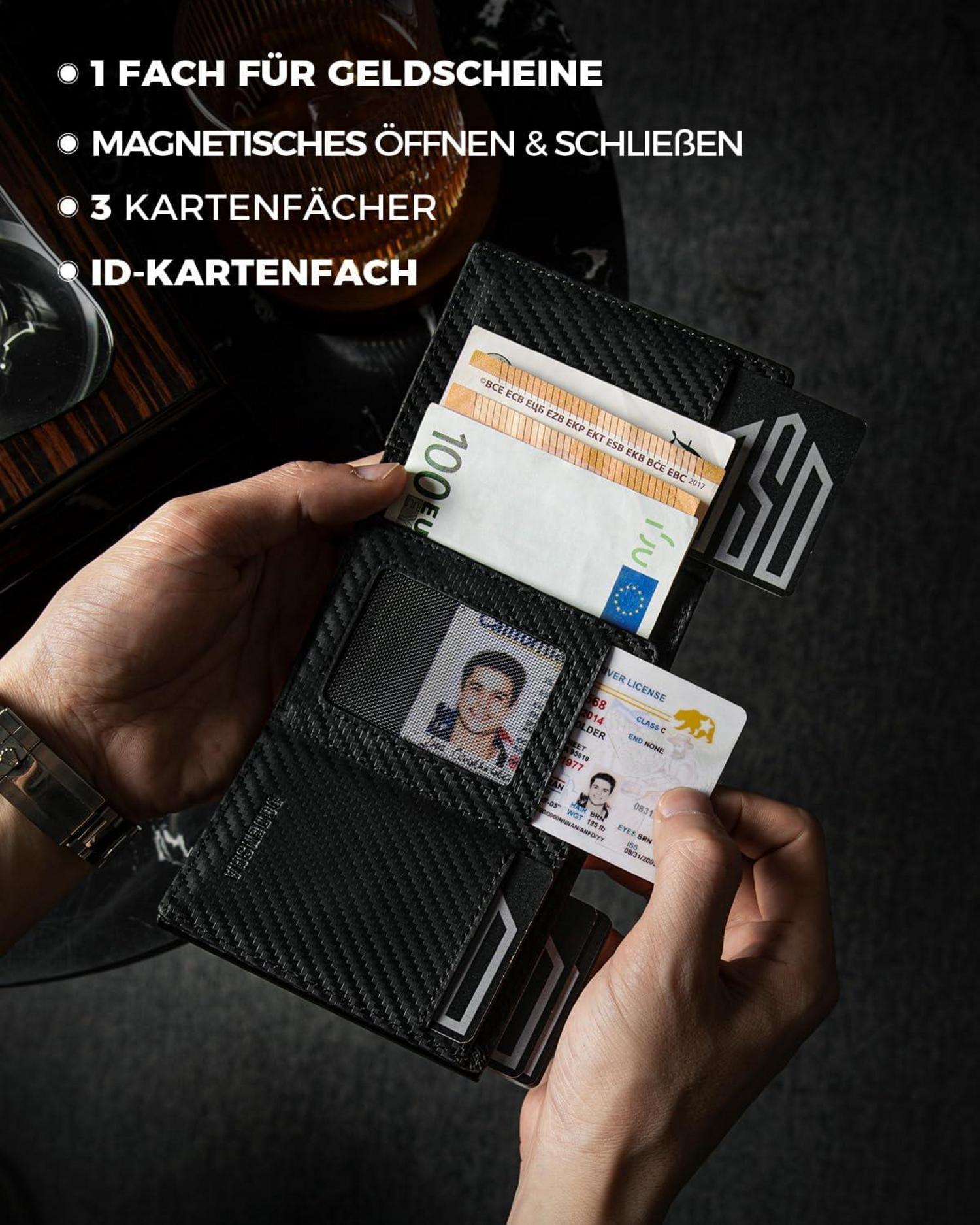 DODENSHA AirTag Geldbörse RFID Schutz Münzfach Herren