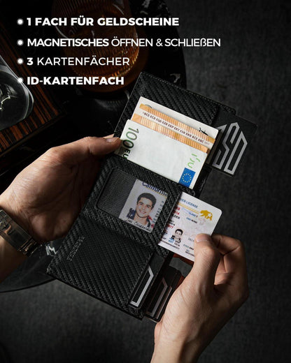 DODENSHA AirTag Geldbörse RFID Schutz Münzfach Herren