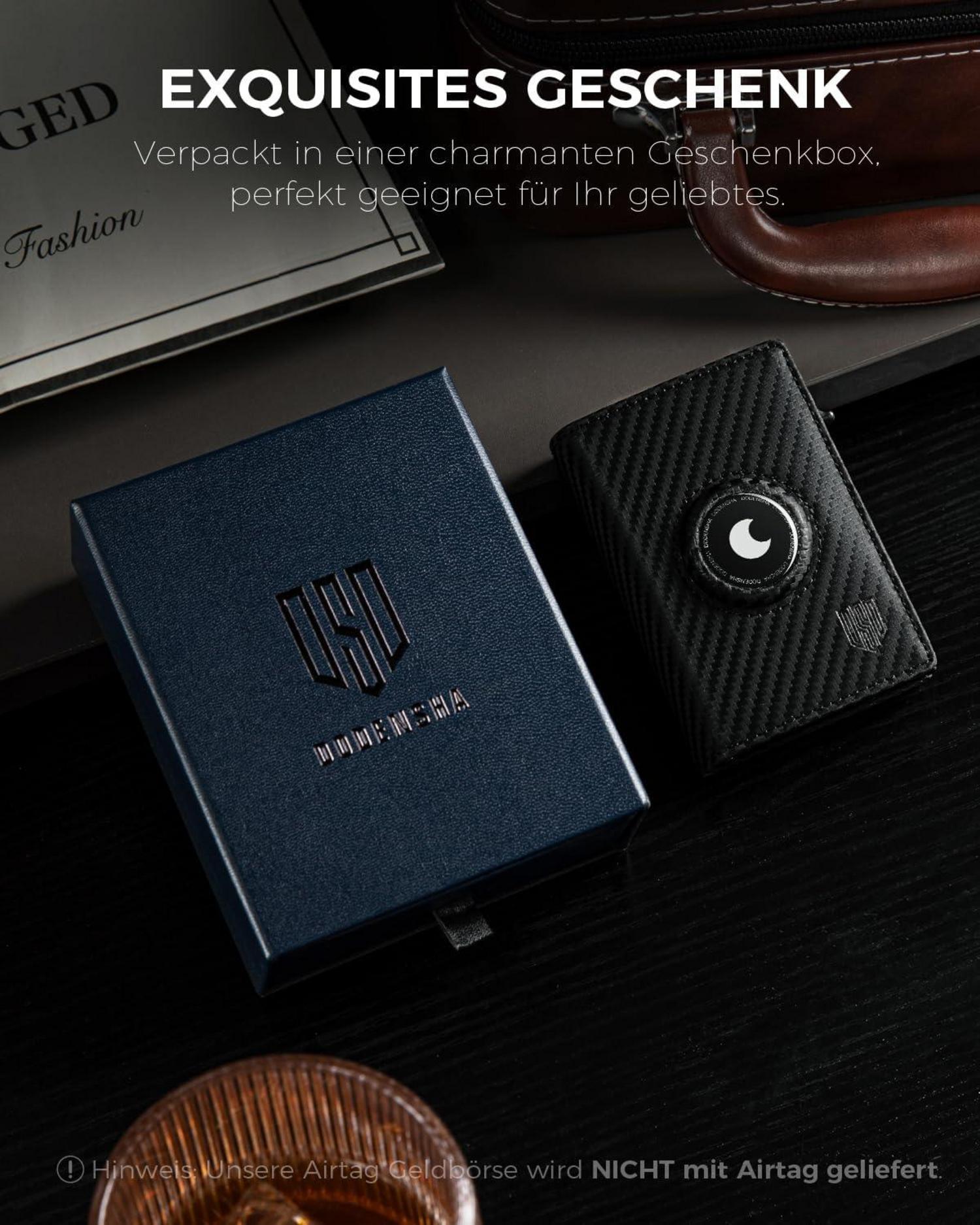 AirTag Geldbörse RFID Schutz Münzfach Herren Kartenetui Slim Wallet