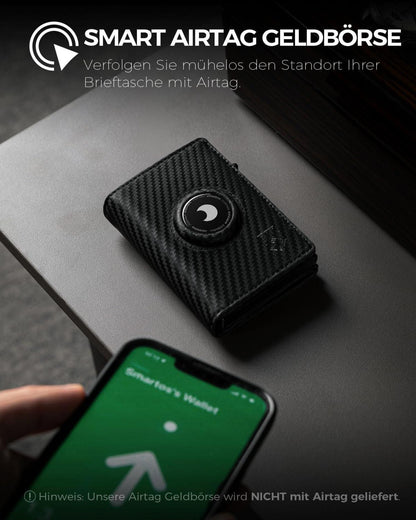 DODENSHA AirTag Geldbörse RFID Schutz Herren Kartenetui Münzfach