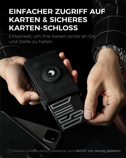 RFID Geldbörse mit Münzfach - AirTag Wallet für Herren