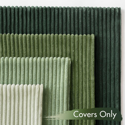 MIULEE Kordsamt Kissenbezug 4er-Set 40x40cm Forest Green Series