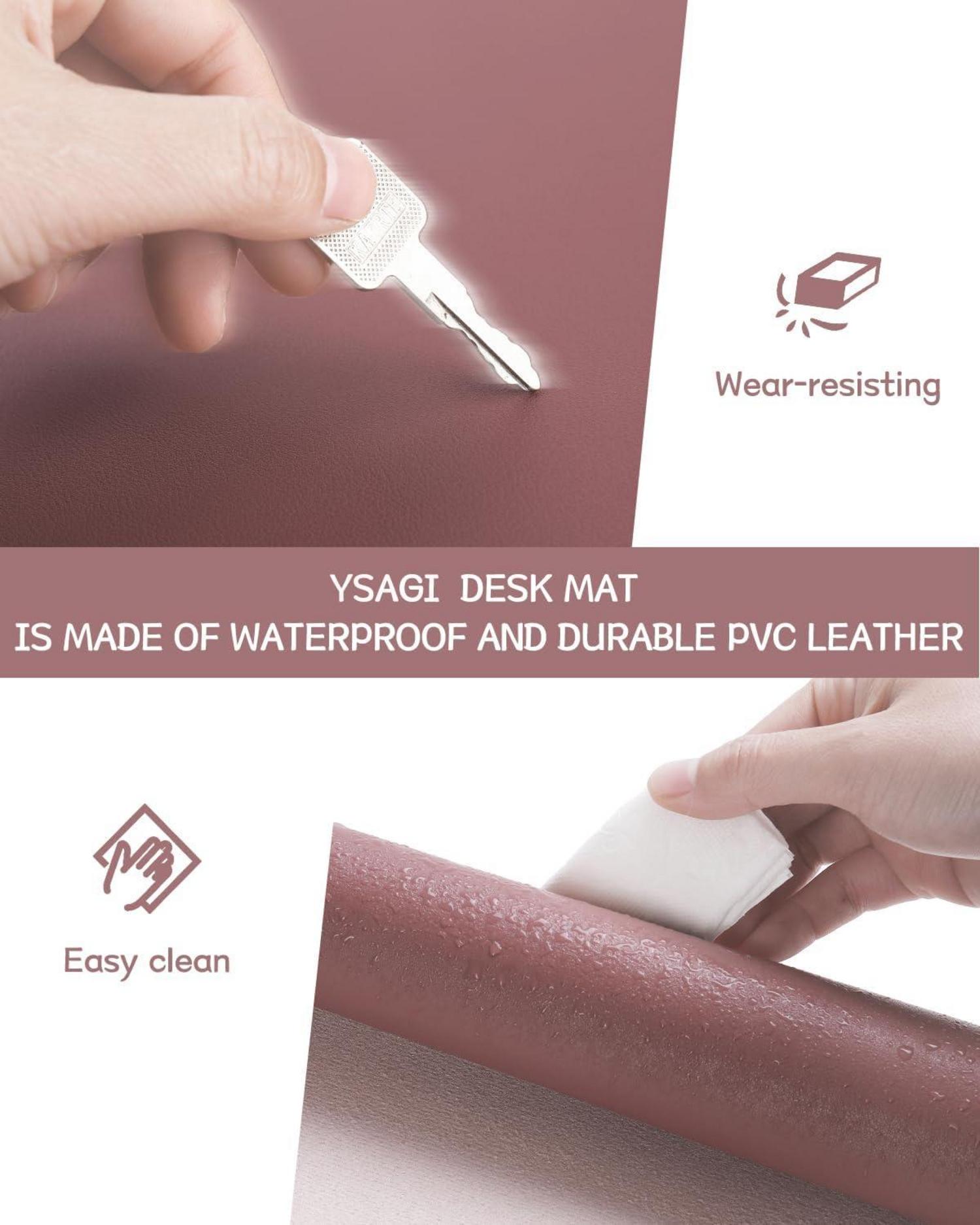 Großes Schreibtischunterlage Mauspad Leder Wildleder Office Laptop 120x60cm
