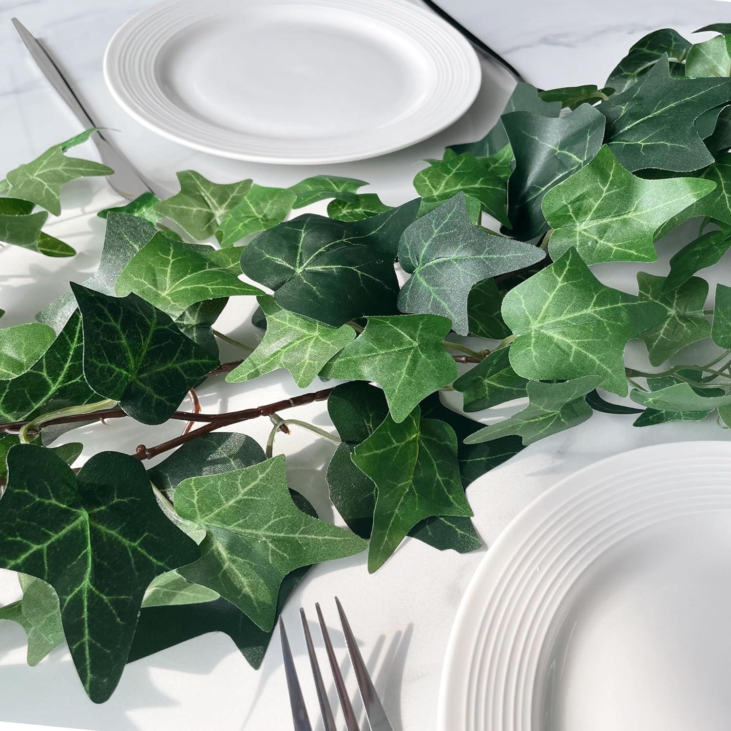 3er Set Künstliche Efeu Ranken Girlande für Zimmer, Wand, Balkon, Hochzeit - 200cm lang
