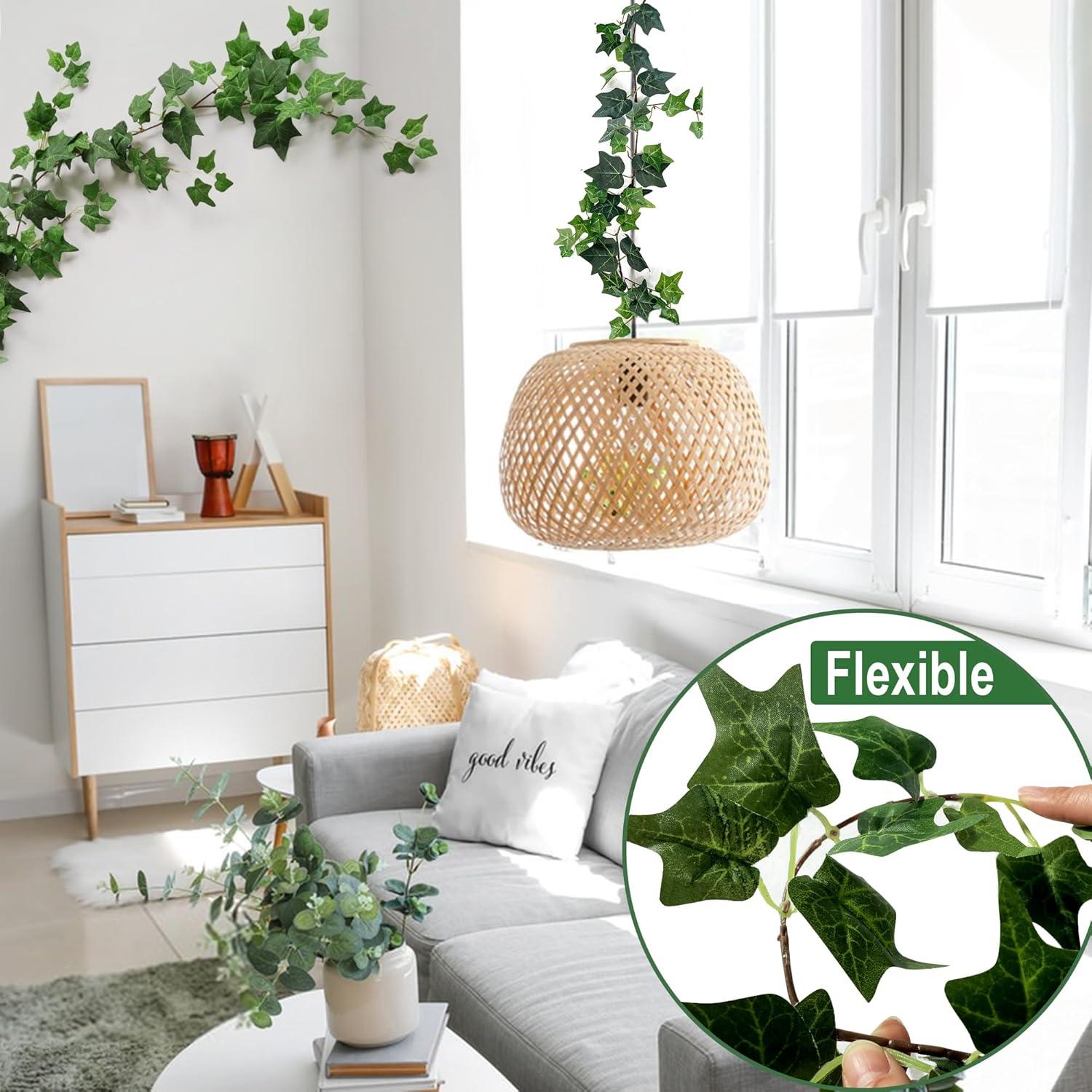 3 Stück Künstliche Efeu Girlande Hängend für Zimmer Wand Balkon