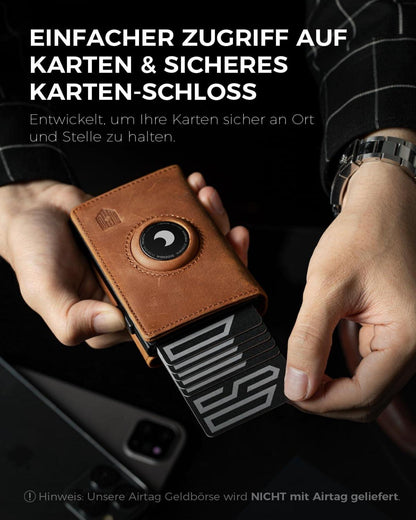 Airtag Geldbörse mit RFID Schutz und Münzfach für Herren