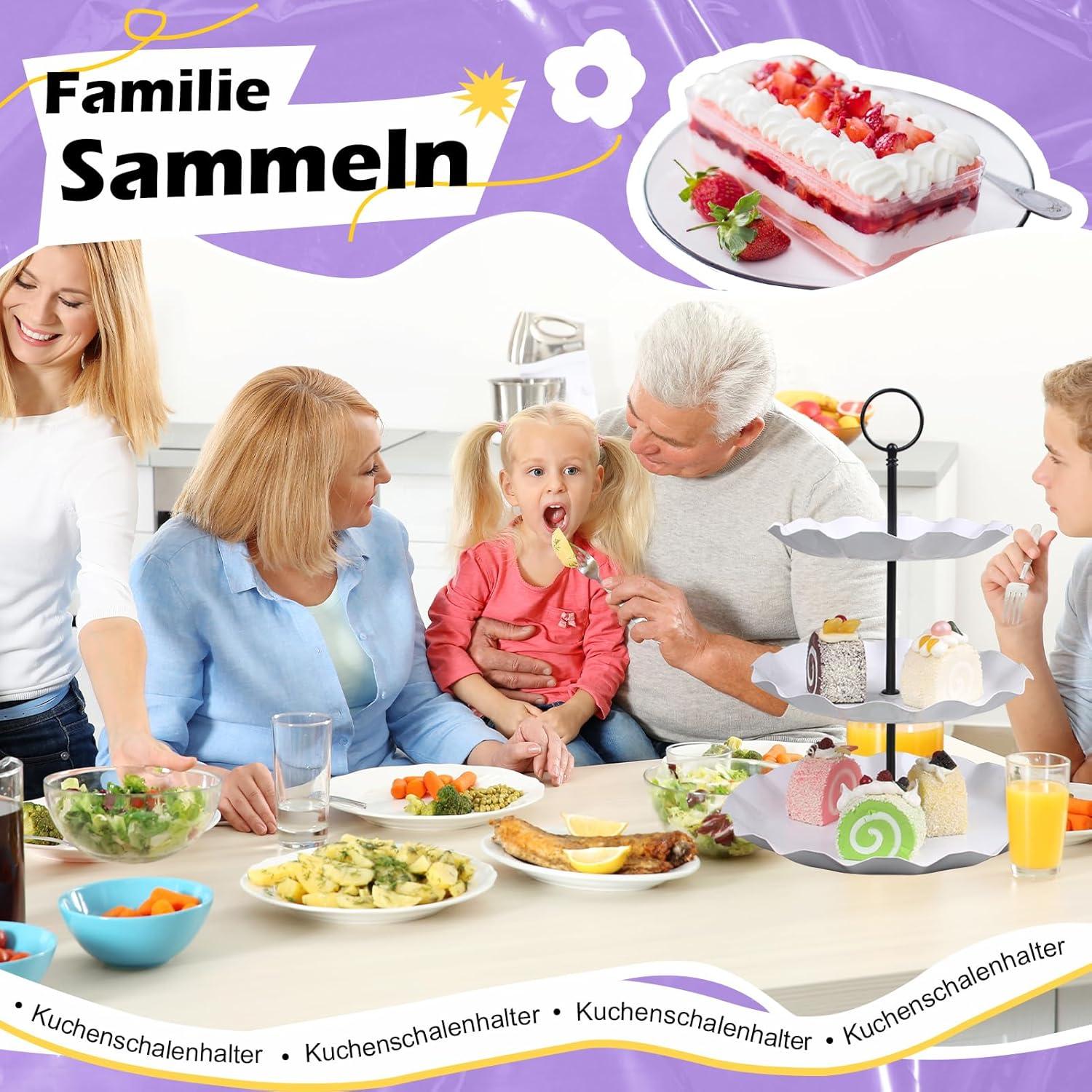 5er Pack Etageren Stangen Set, Etagere Bausatz Metallstangen für