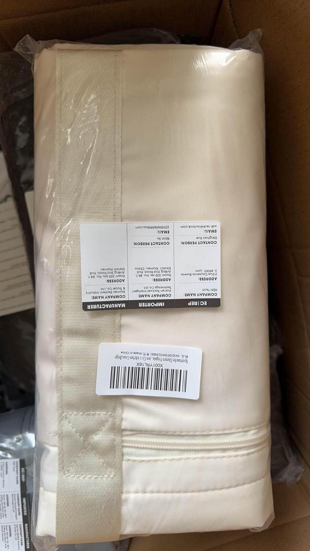 Sporttasche Damen Yogatasche Groß Reisetasche mit Schuhtasche Nassfach Beige