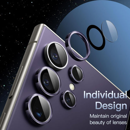 Samsung Galaxy S24 Ultra Kameraschutz 9H Gehärtetes Glas Metallring HD