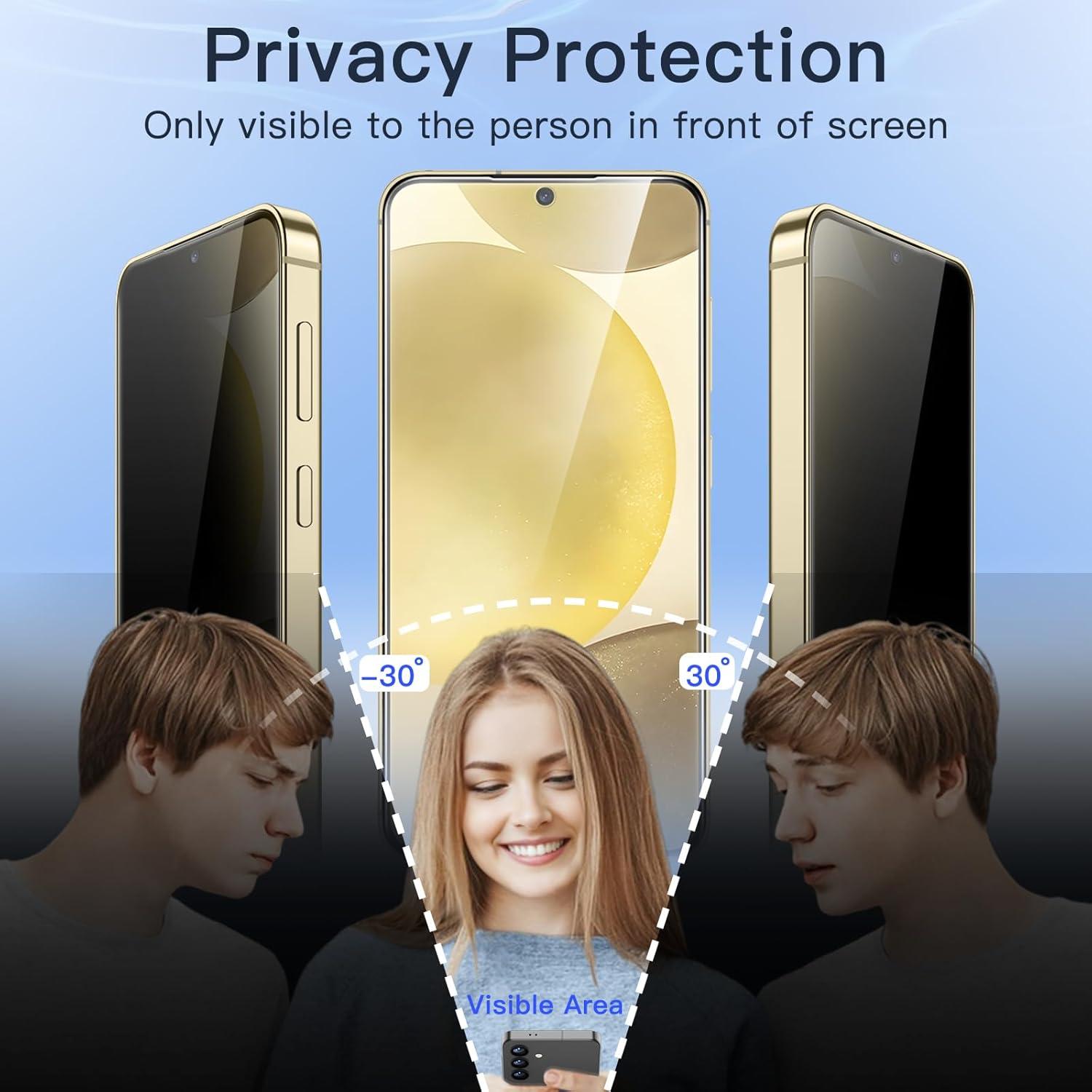 JETech S24-6,2 Zoll Sichtschutz Samsung Galaxy 5G 2 Stück Anti-Spähen Schutzfolie