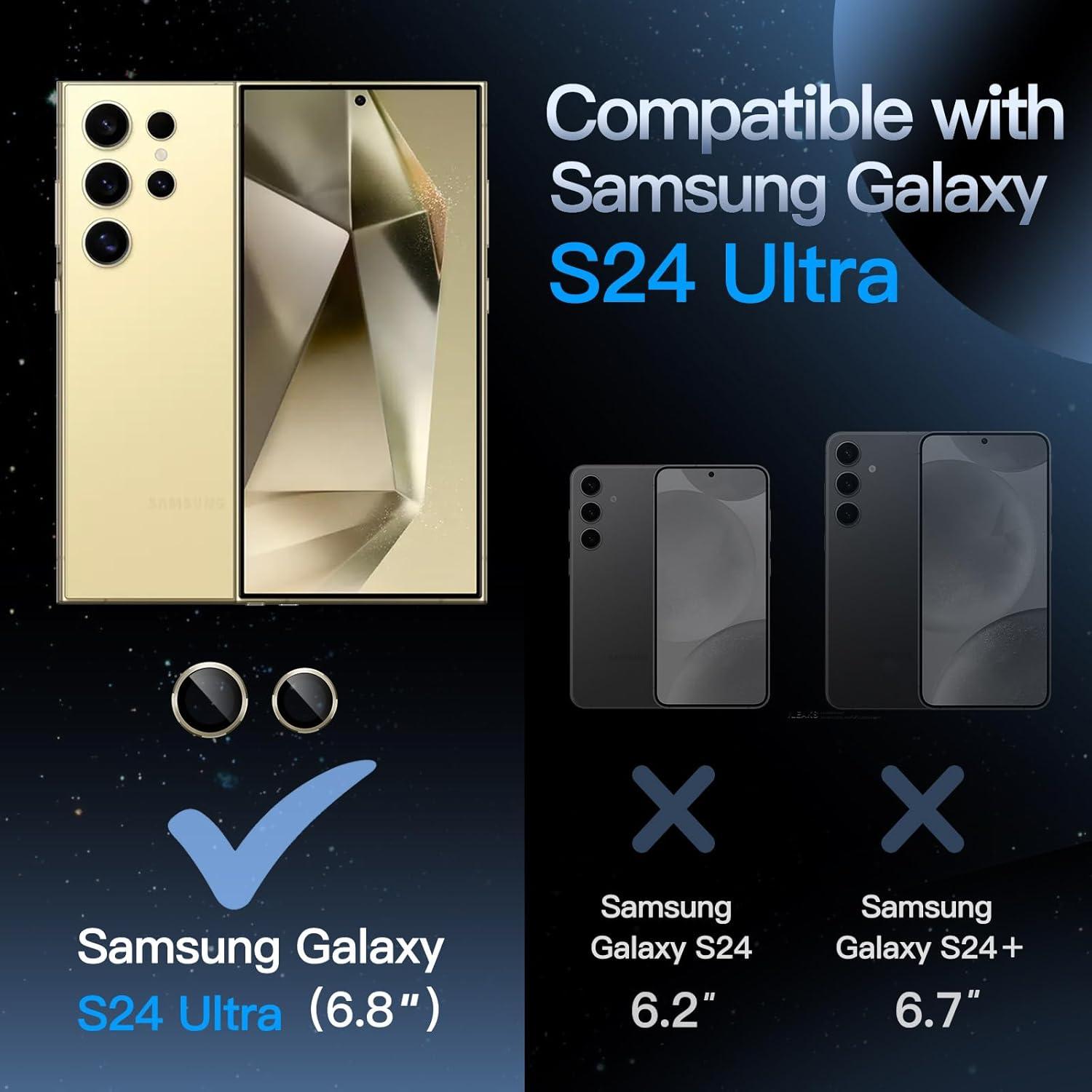Kameraschutz Galaxy S24 Ultra 9H Gehärtetes Glas Metallring