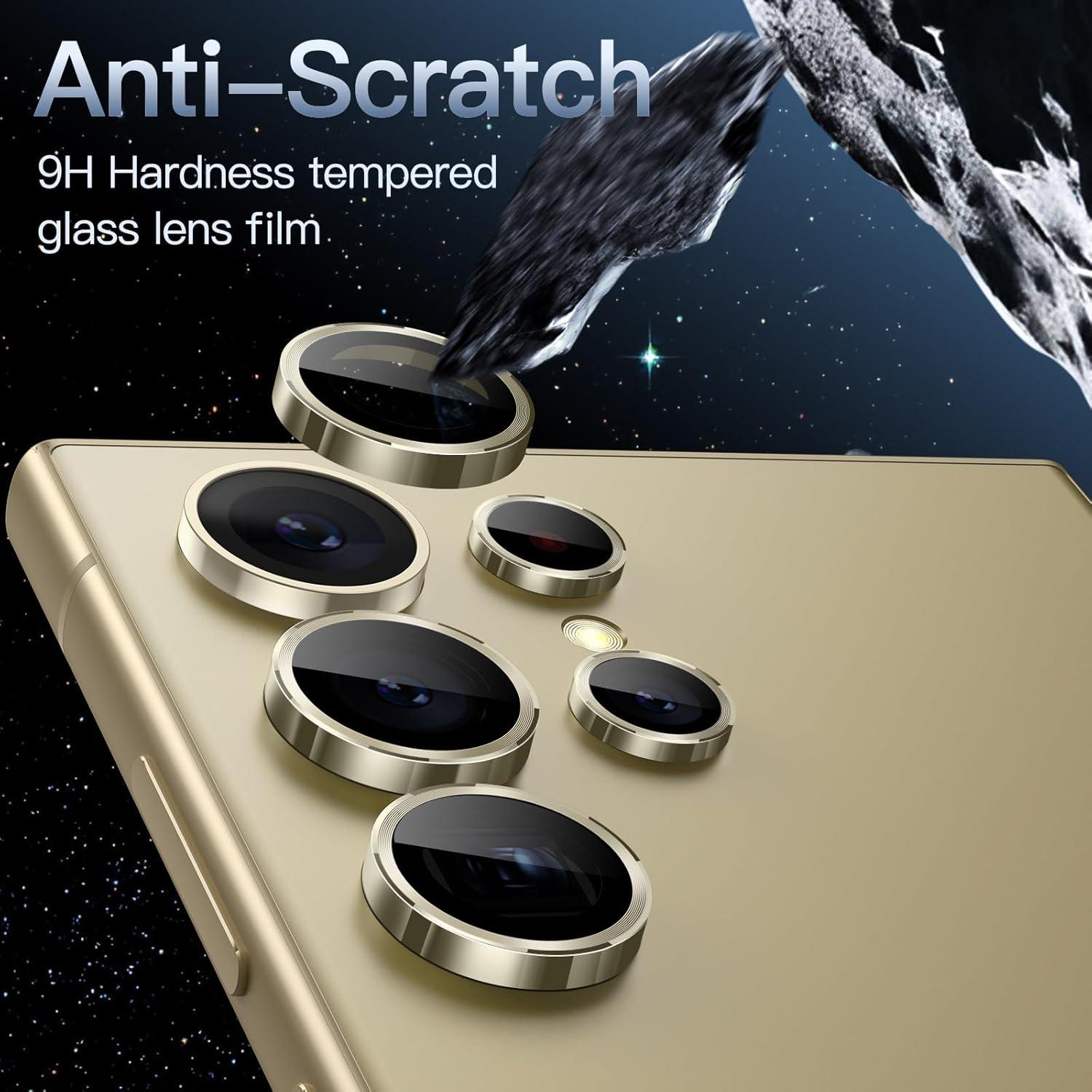 Kameraschutz Samsung Galaxy S24 Ultra 9H Glas Metallring HD Klar