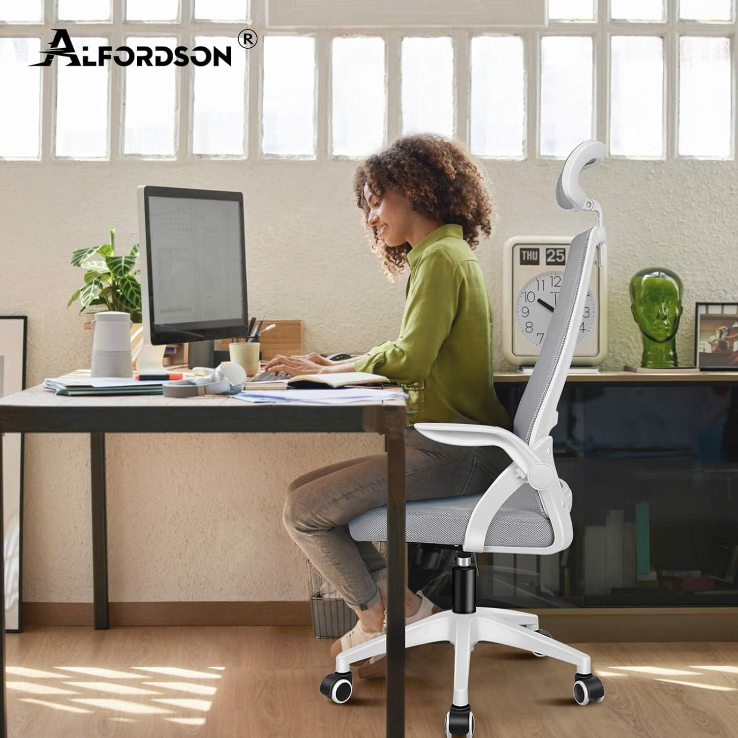 ALFORDSON Büro-Schreibtischstuhl mit Lordosenstütze und