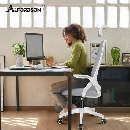 ALFORDSON Büro-Schreibtischstuhl mit Lordosenstütze und
