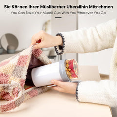 Müslibecher to Go mit Löffel 760ml+230ml in