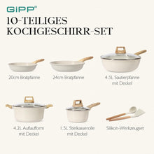 GiPP Granit Topfset 10-teilig Induktion Kochgeschirr