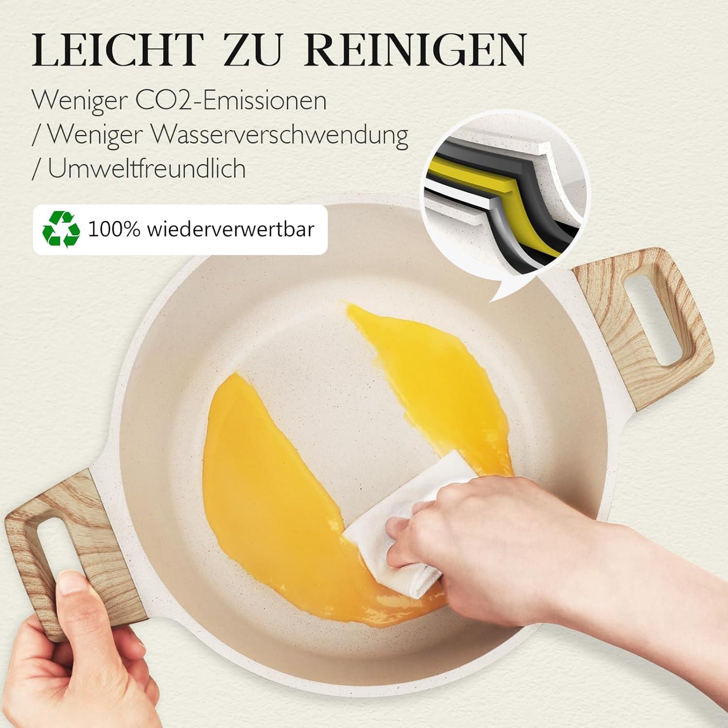 GiPP 10-teiliges Granit Topf & Pfannenset Induktion Cookware
