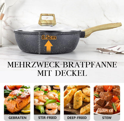 GiPP Granit-Wokpfanne 28cm mit