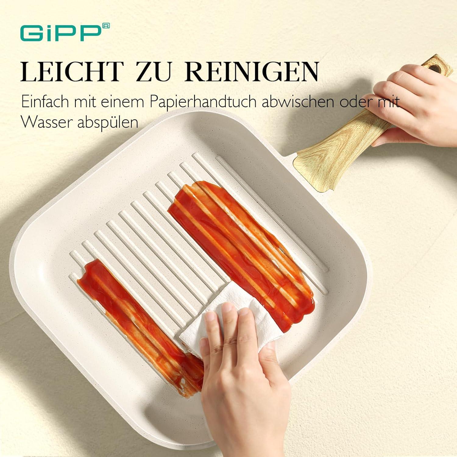 Grillpfanne 28x28 cm Induktion Aluguss Granitbeschichtung