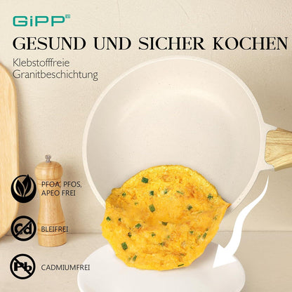 Topfset 10-teilig Granit Antihaft Kochtopf Pfannenset Induktion