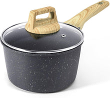 18cm GiPP Granit Antihaft Kasserolle mit Glasdeckel für Induktion