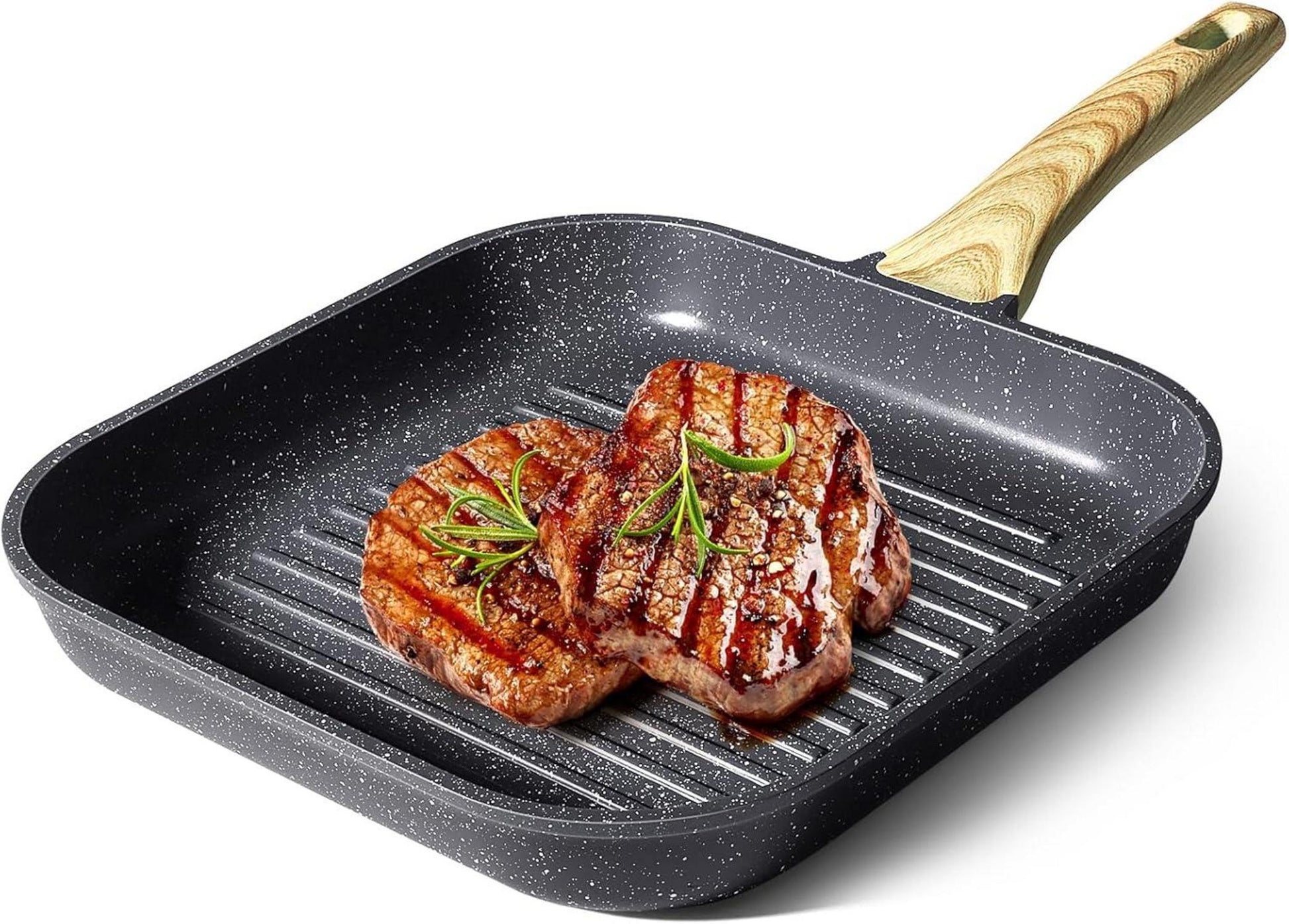 Grillpfanne Aluguss Granit-Antihaftbeschichtung Induktion 28x28cm