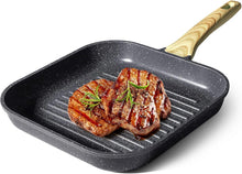 Grillpfanne Aluguss Granit-Antihaftbeschichtung Induktion 28x28cm