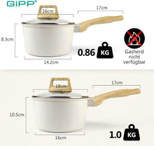Kasserolle mit Deckel 16/18cm 2-Teilig Induktion PFOA-frei