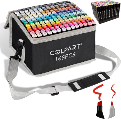 168Farben Alkohol Filzstifte Twin Marker Set für Manga und Malerei