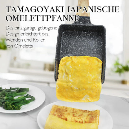 Tamagoyaki Pfanne Induktion 18x13 cm Japanische Omelettpfanne